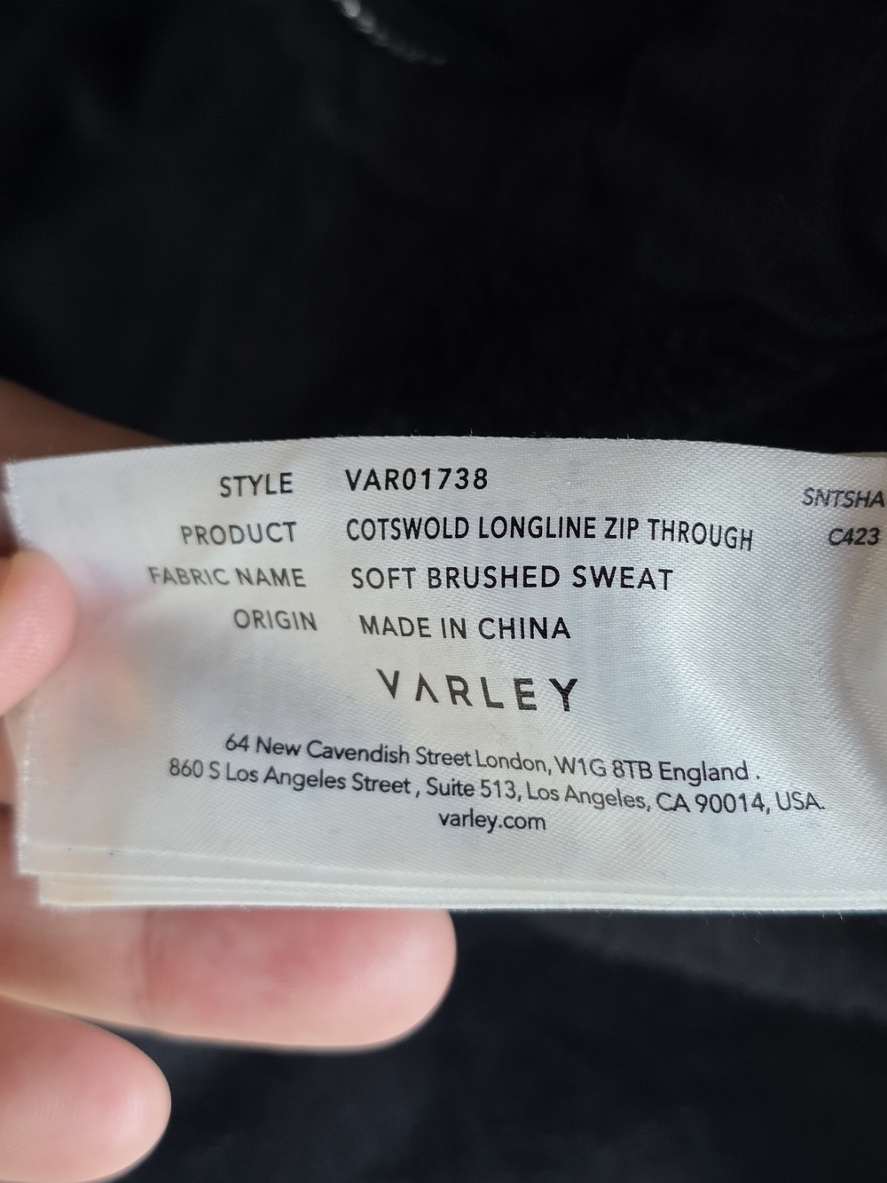 Varley Black Zip-Up Drawstring Utility Jacket - Picture 16 of 16
